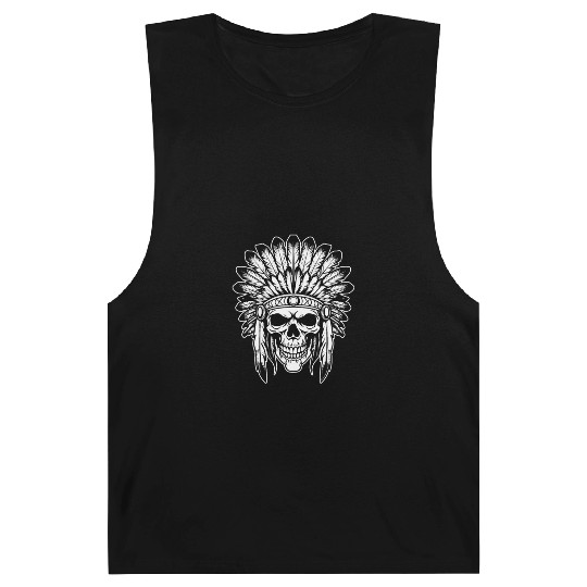 Indigenous Native American Skull Head Barnard Tanks