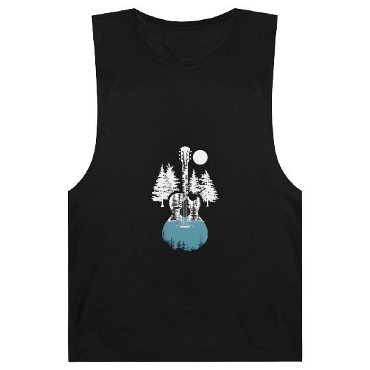 Nature Guitar Silhouette Barnard Tanks