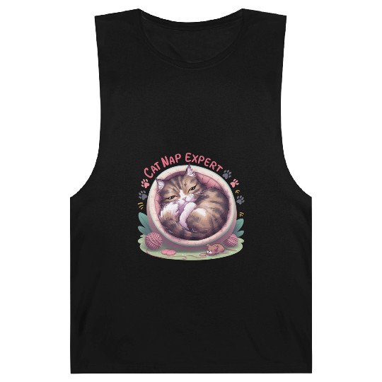 Cat Nap Expert - Funny Cat Outfit! Barnard Tanks
