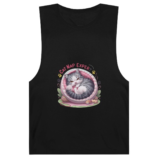 Cat Nap Expert - Funny Cat Outfit! Barnard Tanks