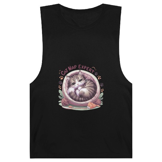 Cat Nap Expert - Funny Cat Outfit! Barnard Tanks
