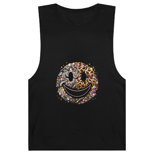 Smiling Bling Graphic Barnard Tanks