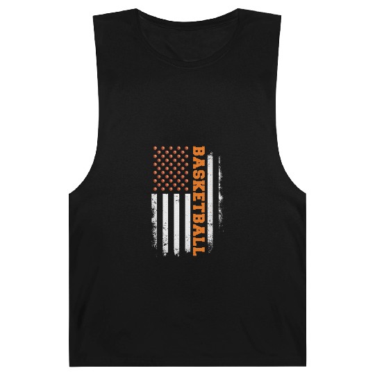 Basketball USA US Flag Basketball Men Boys Barnard Tanks