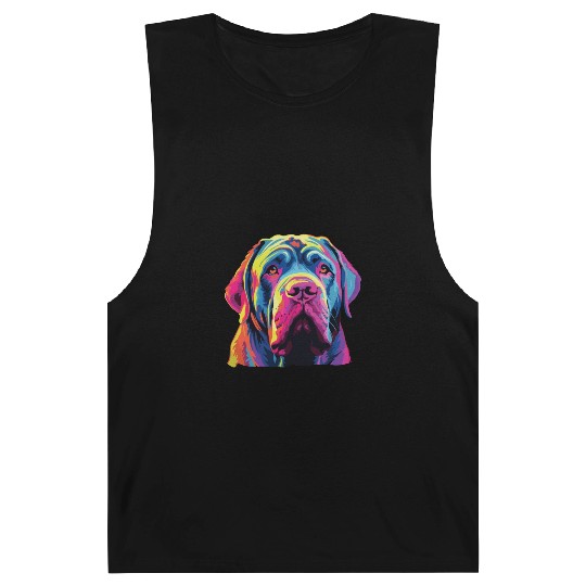 Watercolor Colorful Neapolitan Mastiff Barnard Tanks