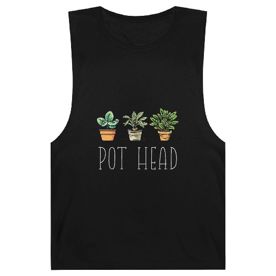 Gardening Farmer Funny Pot Head Plants Gardener Barnard Tanks