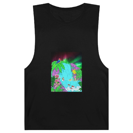 Northern Lights Waterfall Serenity with Swimmers Barnard Tanks