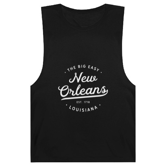 Classic Retro Vintage New Orleans Louisiana Big Barnard Tanks