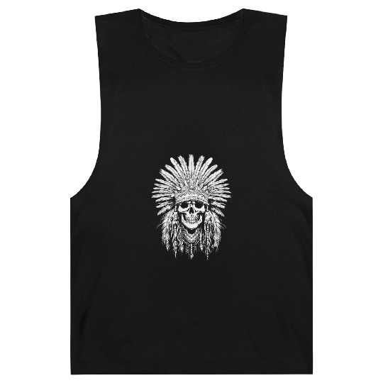 Indigenous Native American Skull Head Barnard Tanks