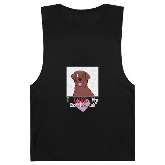 I Love My Chocolate Lab Owner Labrador Retriever Barnard Tanks