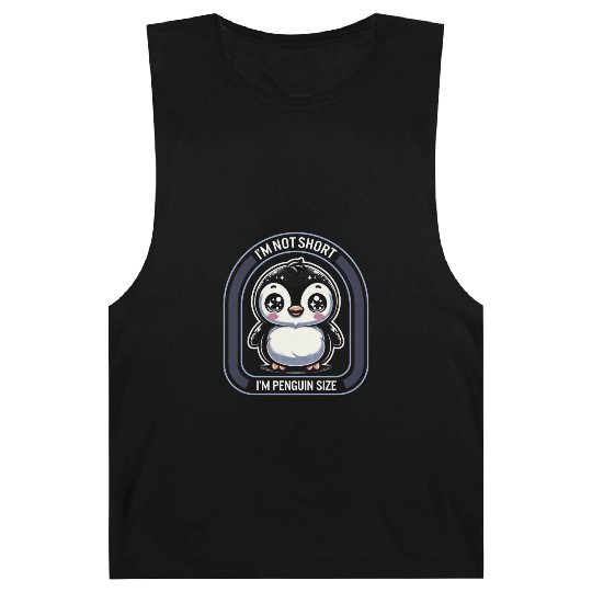 Im Not Short Im Penguin Size Chibi Kawaii Barnard Tanks