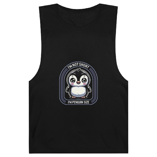 Im Not Short Im Penguin Size Chibi Kawaii Barnard Tanks