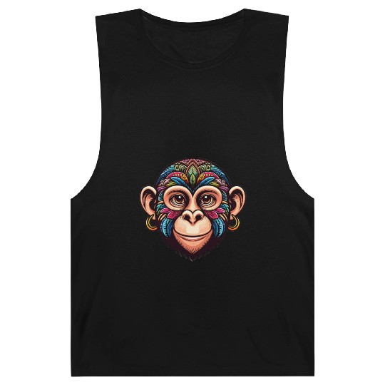 Cute Monkey Face Barnard Tanks
