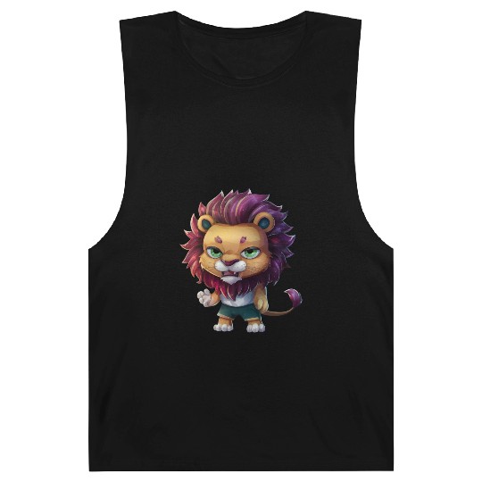 Cute And Majestic Chibi Lion Barnard Tanks