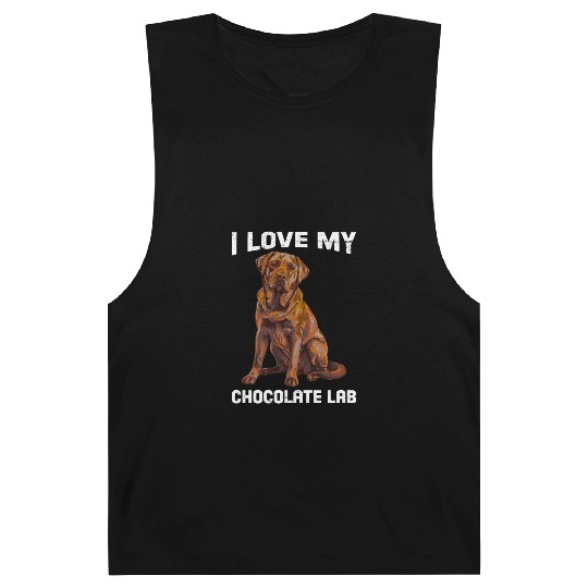 Labrador Owner I LOVE MY CHOCOLATE LAB Barnard Tanks