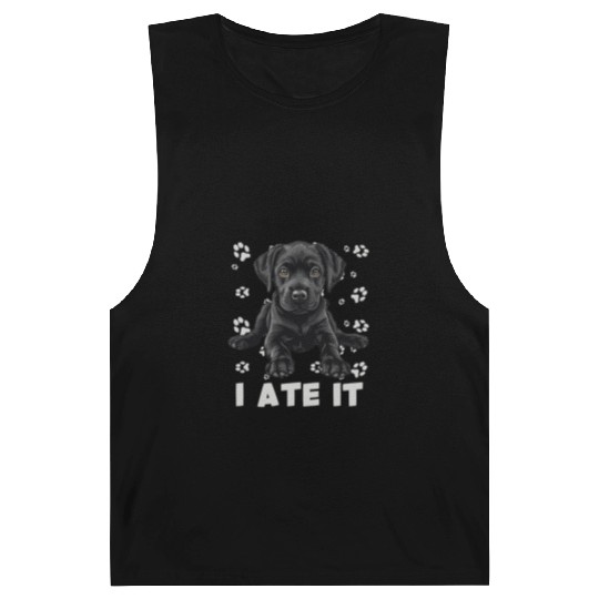 Labrador HUNGRY I ATE IT Labrador Lover Funny Barnard Tanks