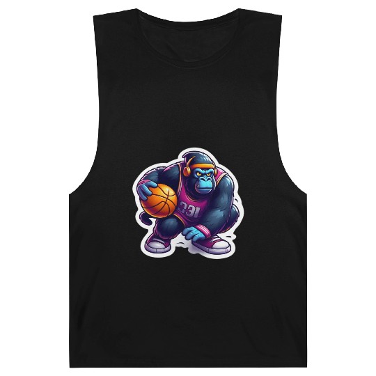 Cool Funky Gorilla Slammin' Basketball Barnard Tanks