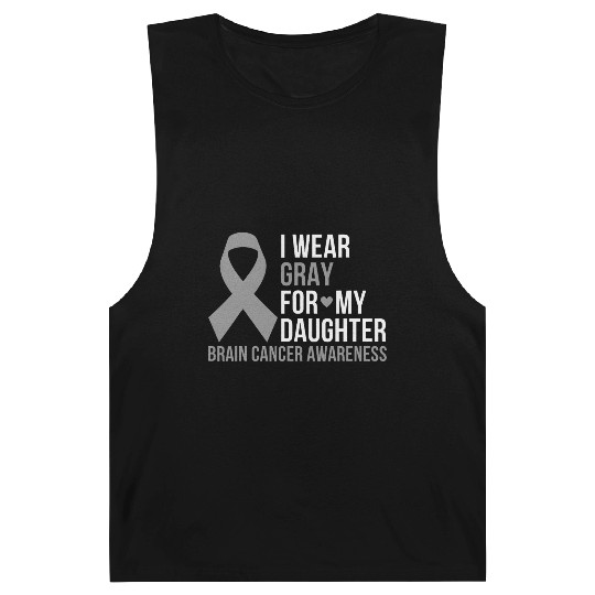 I Wear Gray For My Daughter Brain Cancer Barnard Tanks