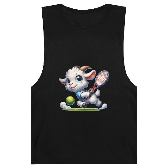 Goat Tennis Player Court Match Design Barnard Tanks