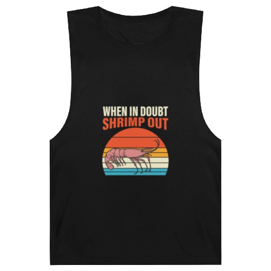 When In Doubt Shrimp Out Retro BJJ Brazilian Barnard Tanks