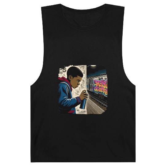 AI Teen in Underground Subway Layup -Masked Border Barnard Tanks