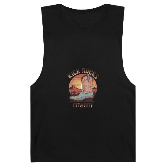 Kick Rocks Cowboy Western Sunset for a Western Barnard Tanks