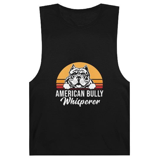 Live Love Bark Retro Vintage American Bully Funny Barnard Tanks