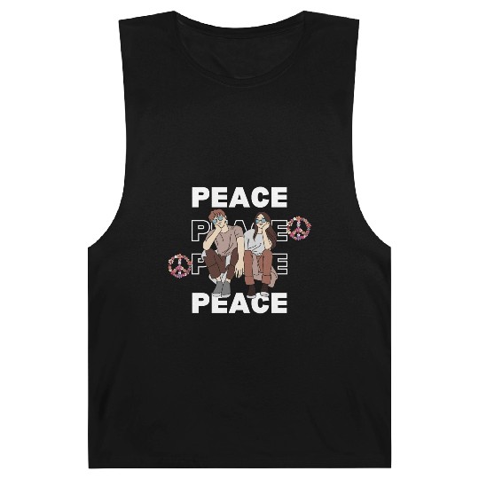 Peaceful Friends: Modern Graphic Barnard Tanks