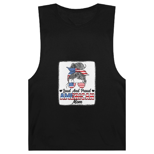Loud And Proud American Mom Patriotic Barnard Tanks