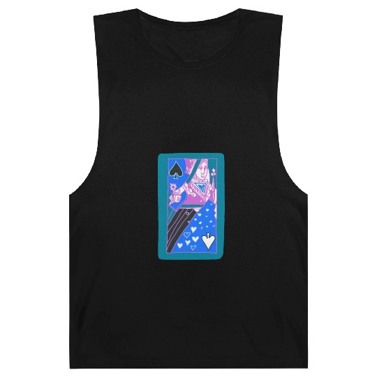Teal Queen Of Spades Modern Art Playing Card Barnard Tanks