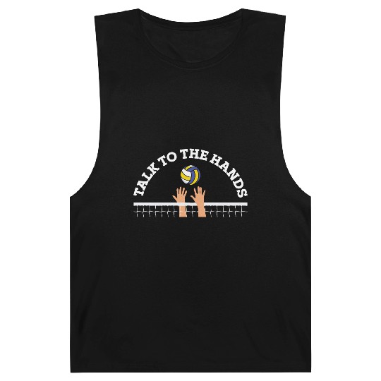 Talk To The Hands Funny Volleyball Player Barnard Tanks