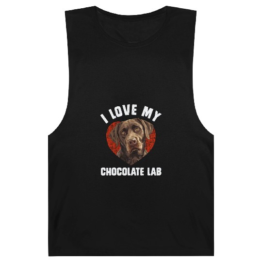 Brown Labrador I LOVE MY CHOCOLATE LAB Owners Barnard Tanks
