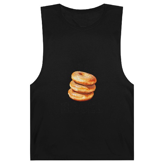 Bagel Lover For Men BreakFast Jewish Food Beigel Barnard Tanks