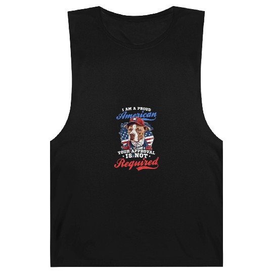 4th Of July Baseball Proud American No Aproval Barnard Tanks