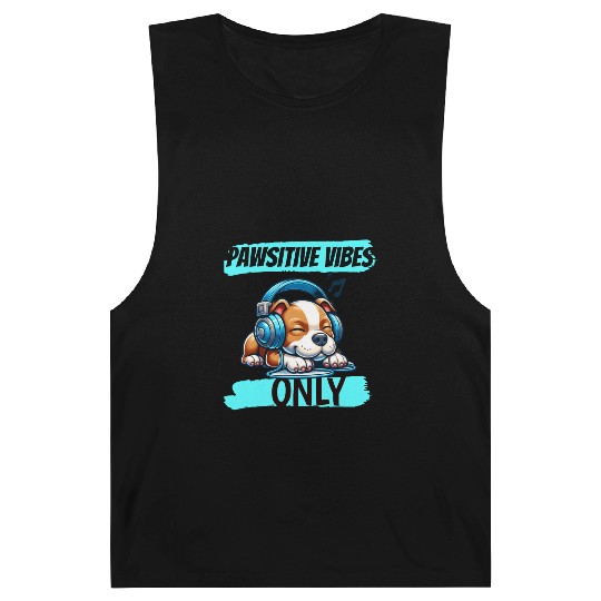Pawsitive vibes only pitbull Barnard Tanks