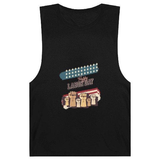 Labor Day Fists Raised Barnard Tanks