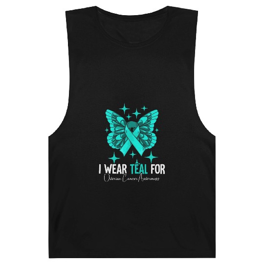 I Wear Teal For Ovarian Cancer Awareness Barnard Tanks