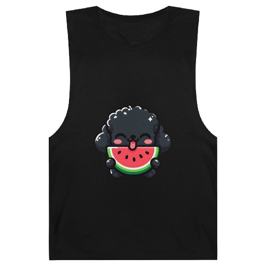 Summery Poodle with Watermelon Barnard Tanks