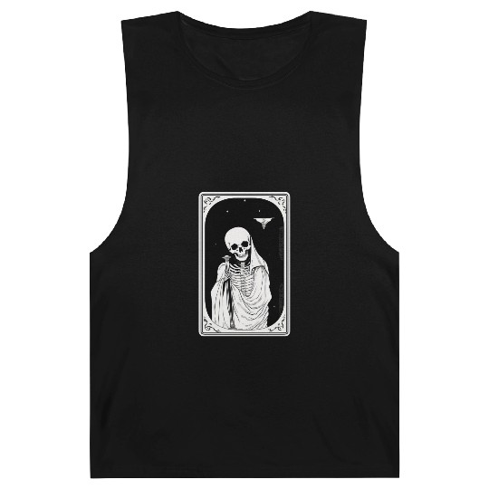 Skeleton Tarot Card Reader Astrology Occult Barnard Tanks