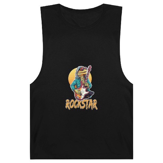 Rockstar Reptile Musician with Electric Guitar Barnard Tanks
