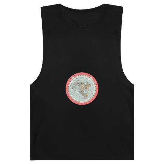 Flat Earth Theory World Map - Funny Conspiracy The Barnard Tanks