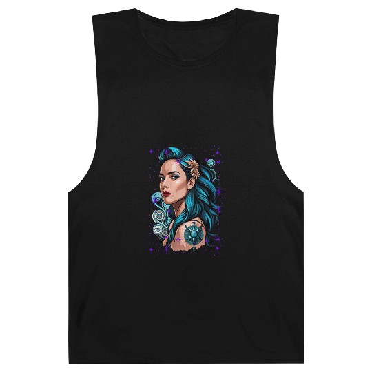 Woman with flowers in her hair Barnard Tanks