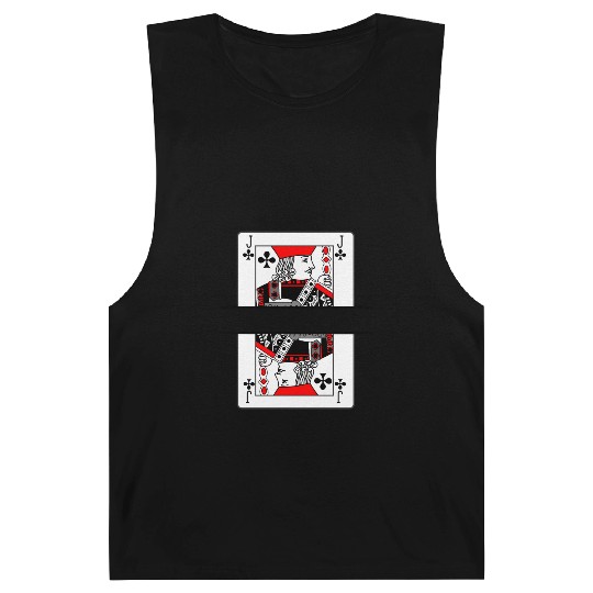 Playing card clover jack with banner space Barnard Tanks