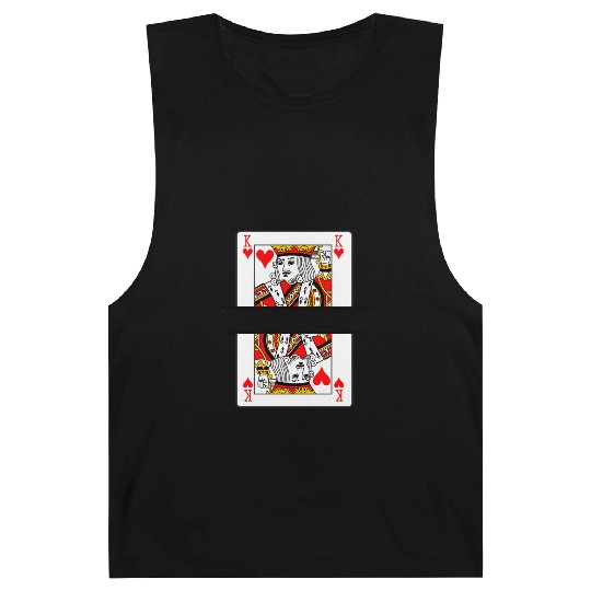 Playing card hearts king with banner space Barnard Tanks