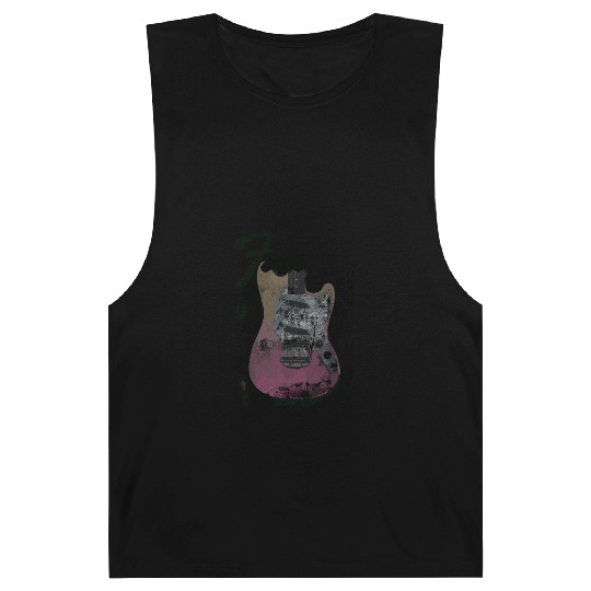 Grunge Cheetah Print Electric Guitar Barnard Tanks