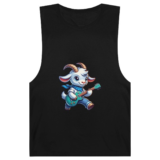 Cute Goat Guitarist E-Guitar Design Barnard Tanks