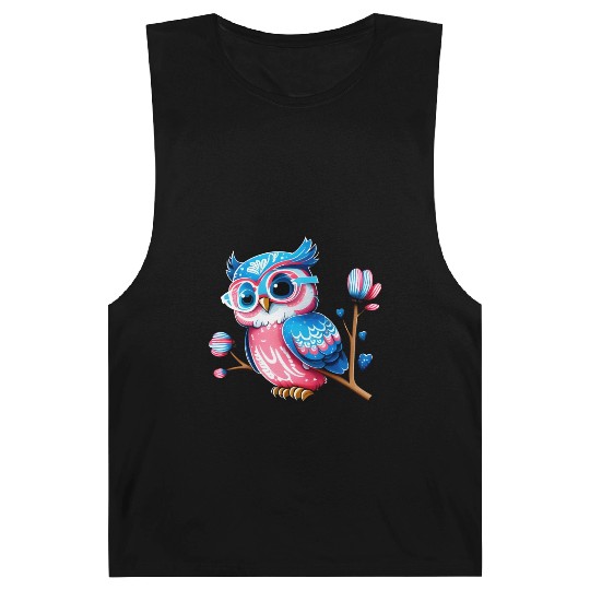 Red White and Blue Owl Barnard Tanks