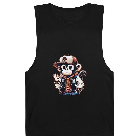 Barnard Tanks Funny of a monkey dressed as rap