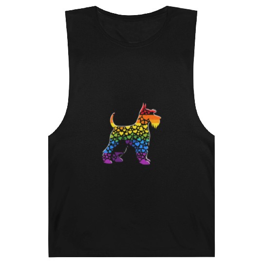 Miniature Schnauzer Rainbow LGBT Gay Pride Lesbian Barnard Tanks