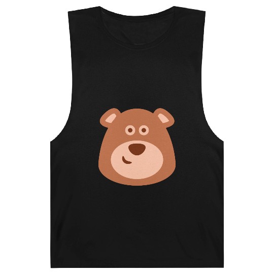 Cute Smiling Bear, Funny, Cartoon Barnard Tanks