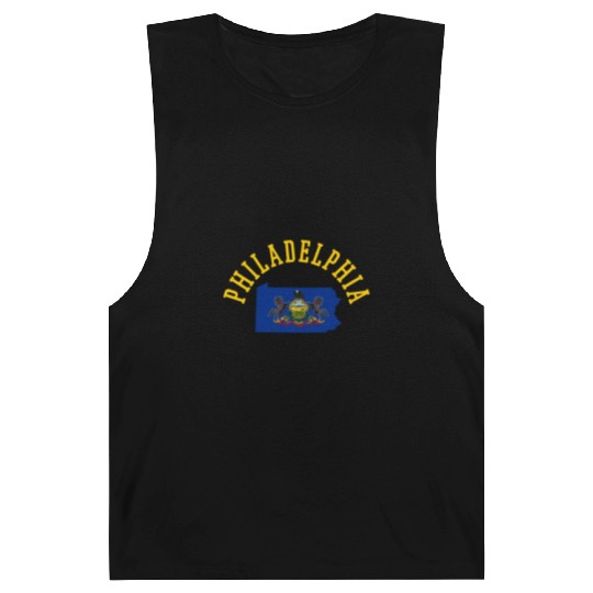Philadelphia Patriot Usa Flag Design - Embrace Barnard Tanks